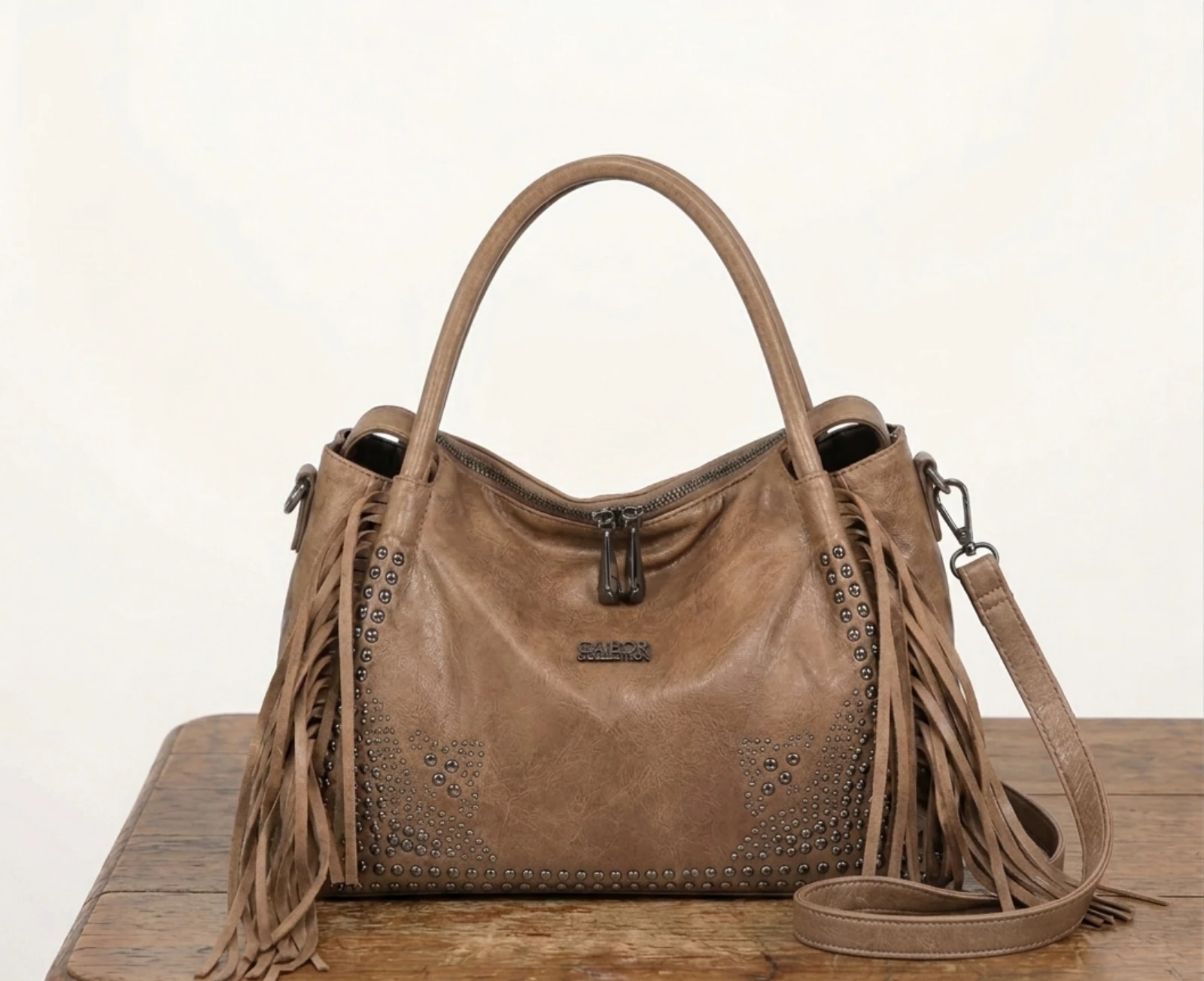 Bolso bohemio Chic Vintage Dressing Toffee 